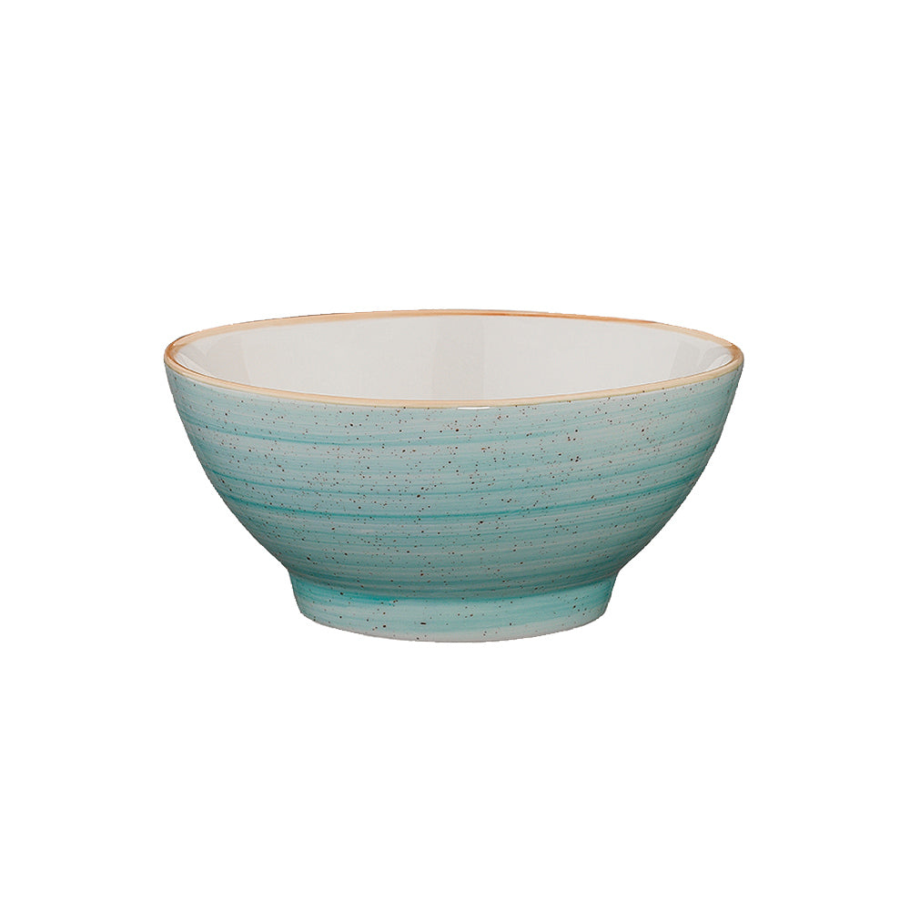 Bonna China Sea Blue dia.5.5" h:2.75" 15 oz. Round Blue Porcelain Bowl (Set of 4)