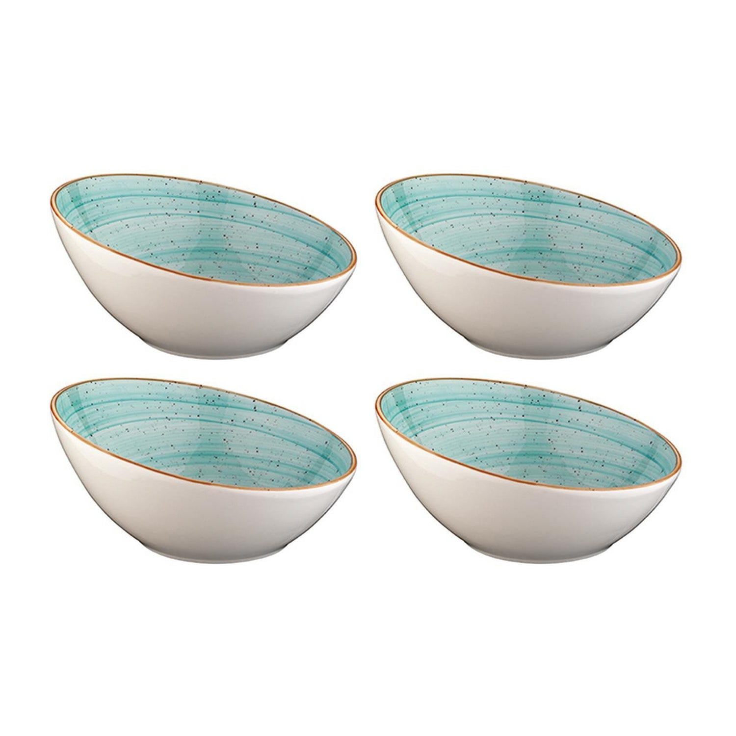 Bonna China Sea Blue dia.3.25" h:1.75" 2 oz. Round Blue Porcelain Ramekin (Set of 4)