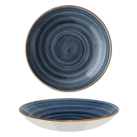 Bonna China Night Blue dia.11" h:2.5" 57 oz. Round Blue Porcelain Bowl (Set of 2)