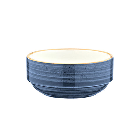 Bonna China Night Blue dia.4.75" h:2" 12 oz. Round Blue Porcelain Bowl (Set of 4)