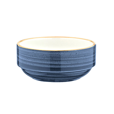 Bonna China Night Blue dia.5.5" h:2.5" 17 oz. Round Blue Porcelain Bowl (Set of 4)