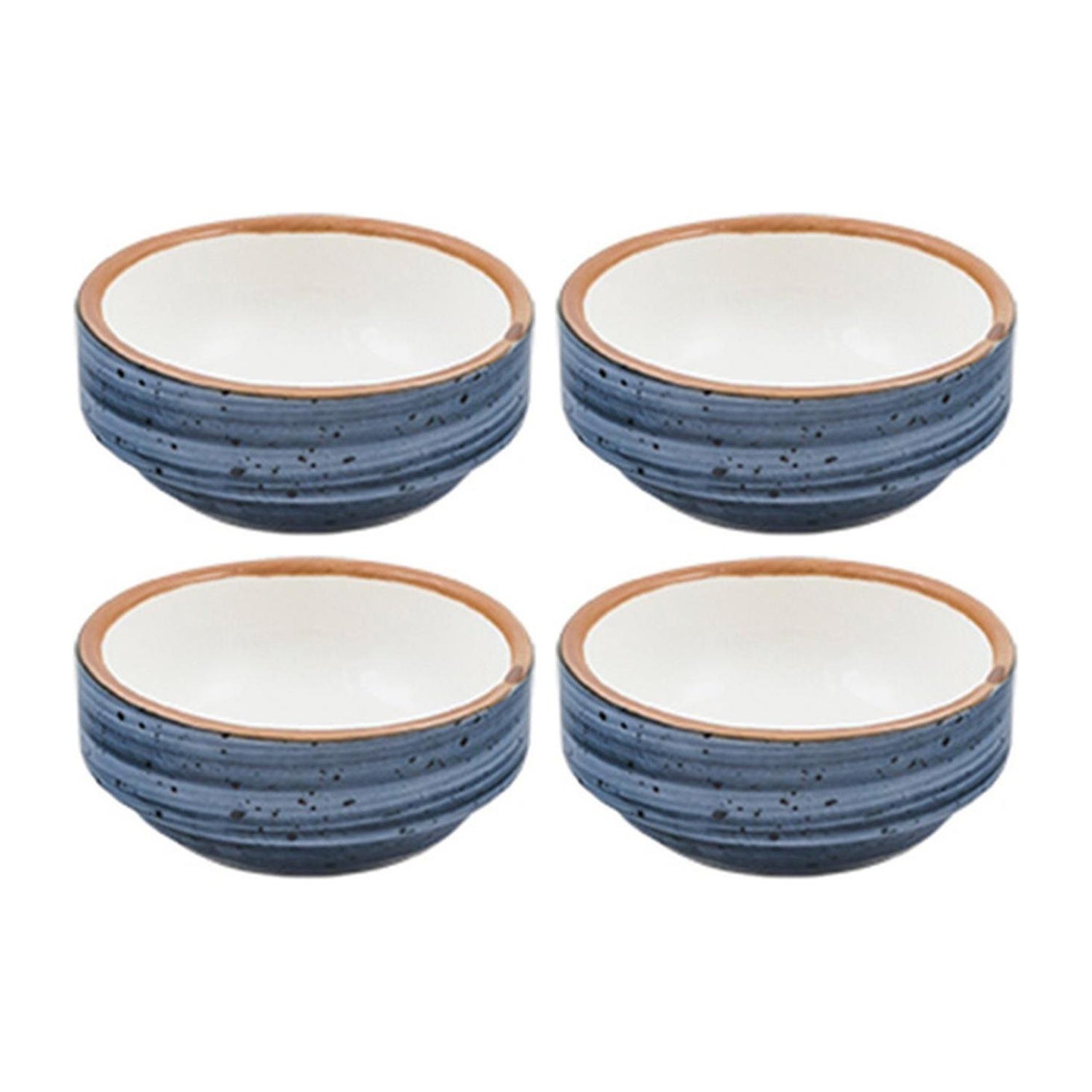 Bonna China Night Blue dia.2.25" h:1" 1 oz. Round Blue Porcelain Ramekin (Set of 4)