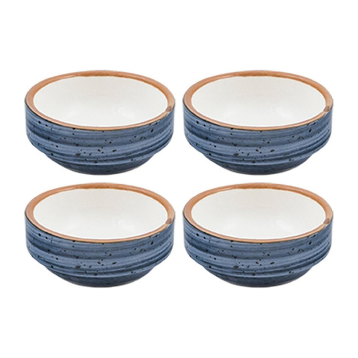 Bonna China Night Blue dia.2.25" h:1" 1 oz. Round Blue Porcelain Ramekin (Set of 4)