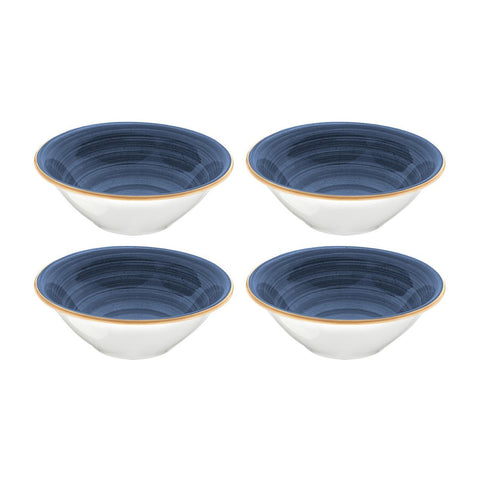 Bonna China Night Blue dia.6.25" h:2" 13 oz. Round Blue Porcelain Bowl (Set of 4)