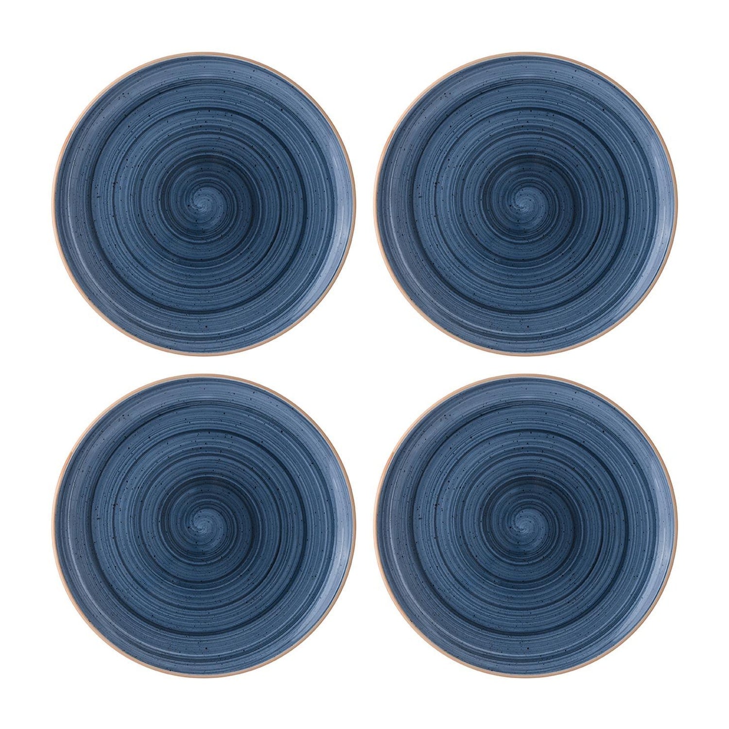 Bonna China Night Blue dia.7.5"  Round Blue Porcelain Plate (Set of 4)