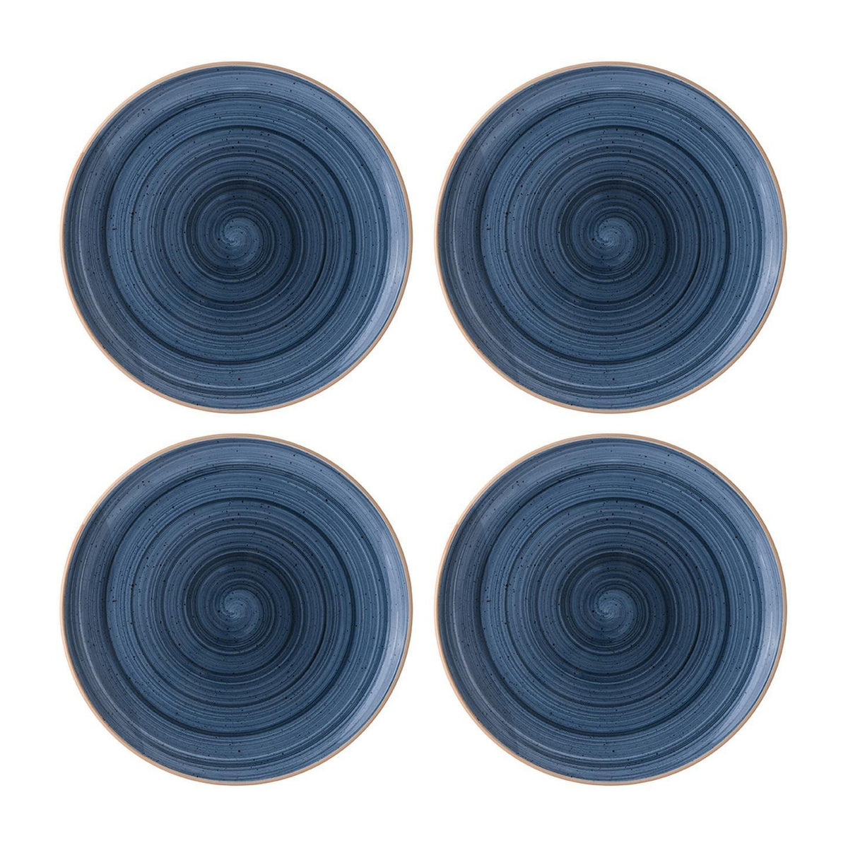 Bonna China Night Blue dia.8" h:1.5" 17 oz. Round Blue Porcelain Bowl (Set of 4)