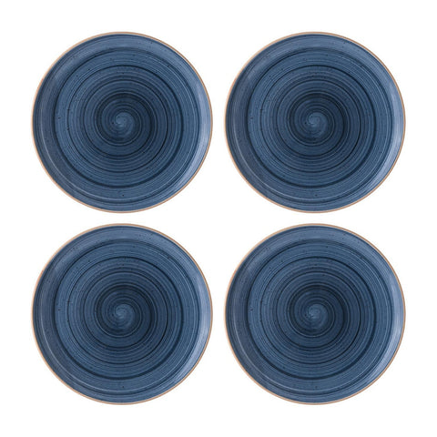 Bonna China Night Blue dia.8" h:1.5" 17 oz. Round Blue Porcelain Bowl (Set of 4)