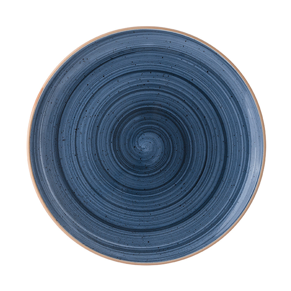 Bonna China Night Blue dia.8.25"  Round Blue Porcelain Plate (Set of 4)