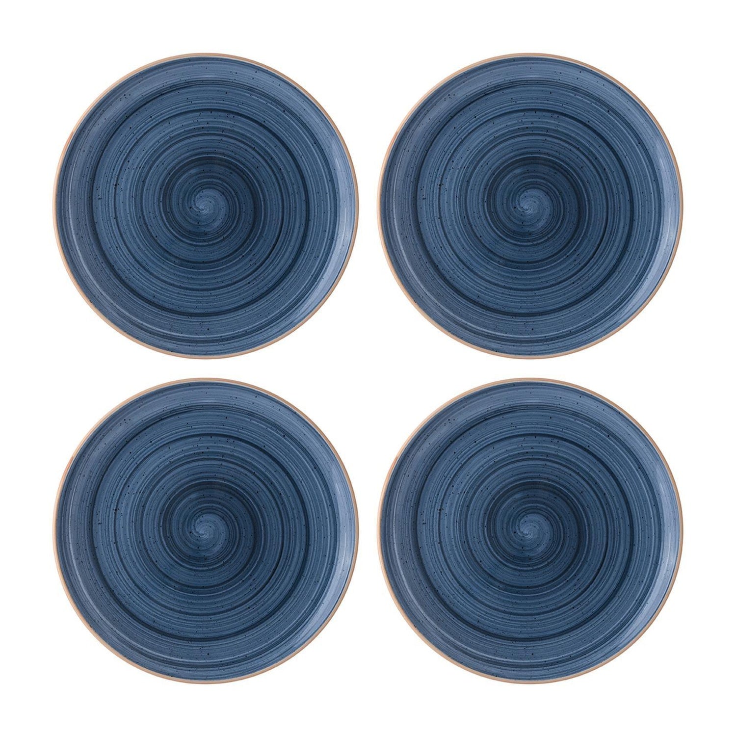 Bonna China Night Blue dia.10"  Round Blue Porcelain Plate (Set of 4)