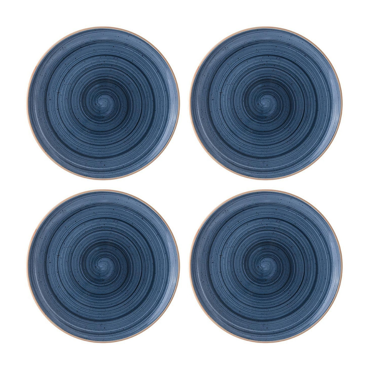 Bonna China Night Blue dia.10"  Round Blue Porcelain Plate (Set of 4)