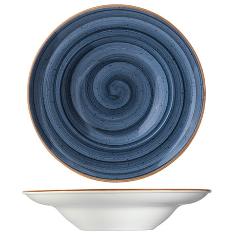 Bonna China Night Blue dia.11.75" h:2.5" 19 oz. Round Blue Porcelain Bowl (Set of 2)