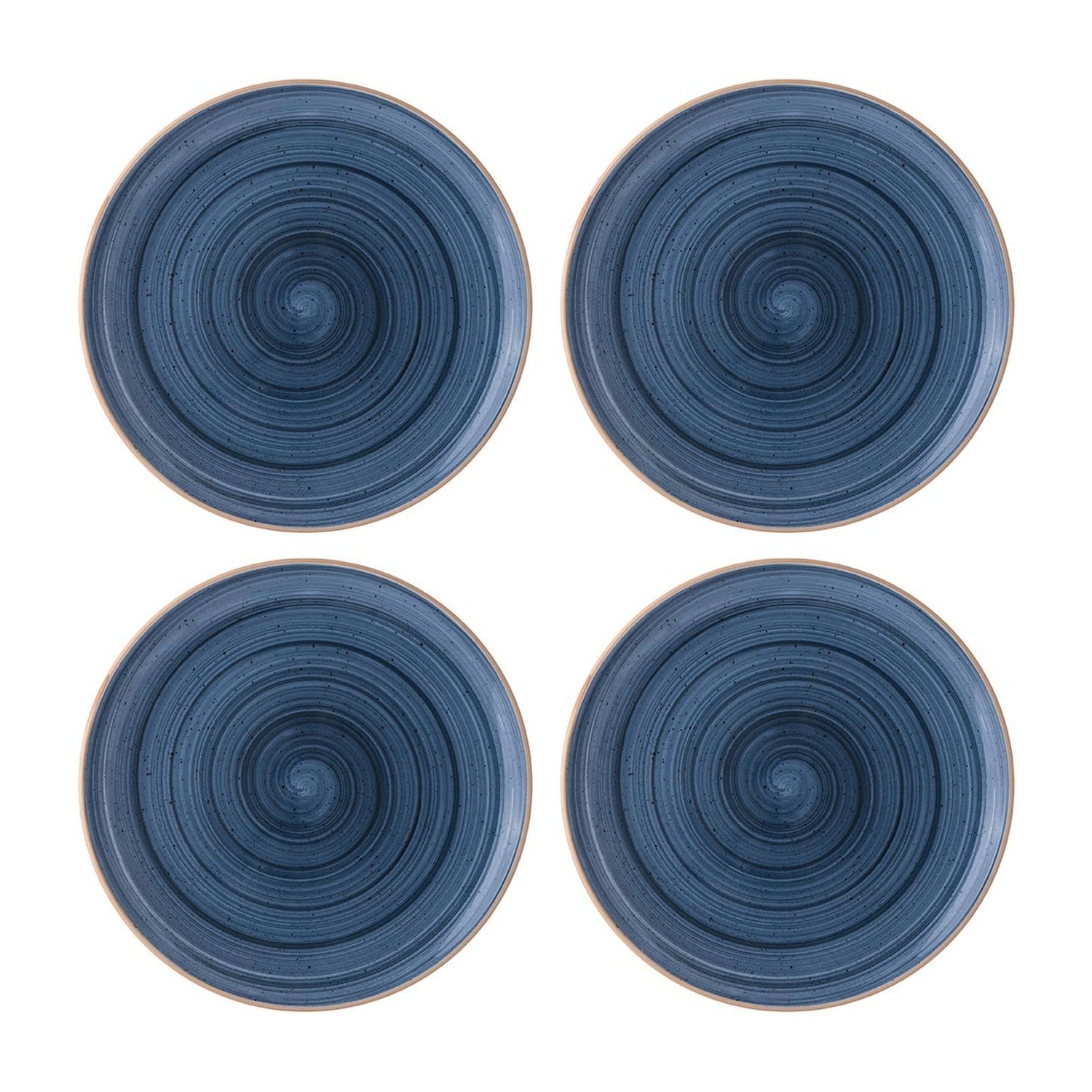 Bonna China Night Blue dia.12"  Round Blue Porcelain Plate (Set of 4)