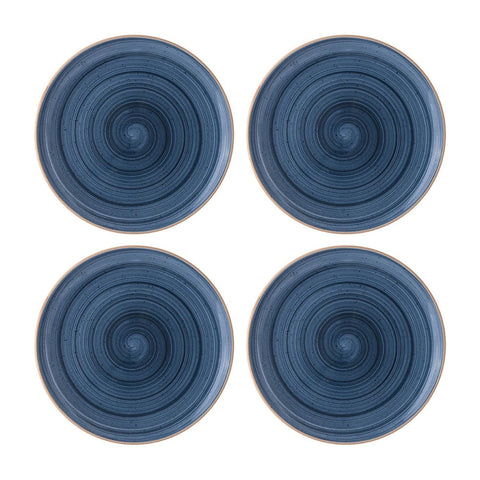 Bonna China Night Blue dia.12"  Round Blue Porcelain Plate (Set of 4)