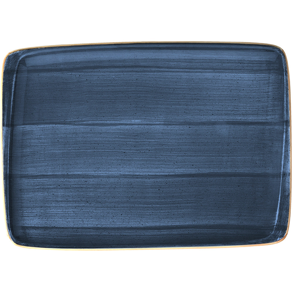 Bonna China Night Blue 14.25" x 10.25" x h:0.75" Rectangular Blue Porcelain Platter