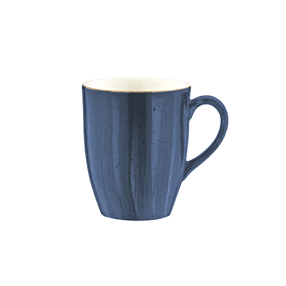 Bonna China Night Blue dia.3.25" h:4.25" 11 oz. Round Blue Porcelain Mug (Set of 4)