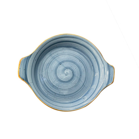 Bonna China Night Blue dia.9.75" h:1.75" 25 oz. Round Blue Porcelain Oven Dish