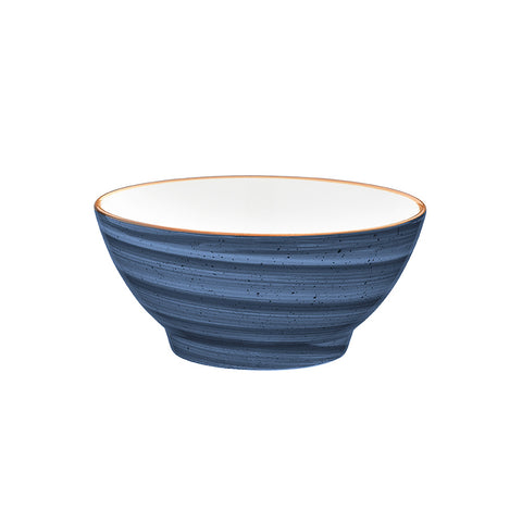 Bonna China Night Blue dia.5.5" h:2.75" 15 oz. Round Blue Porcelain Bowl (Set of 4)