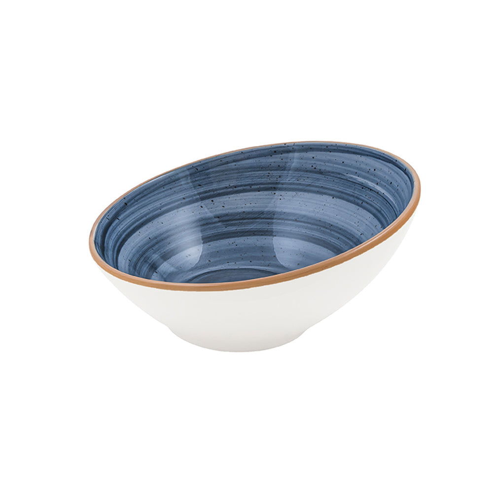 Bonna China Night Blue dia.6.5" h:3" 12 oz. Round Blue Porcelain Bowl (Set of 4)