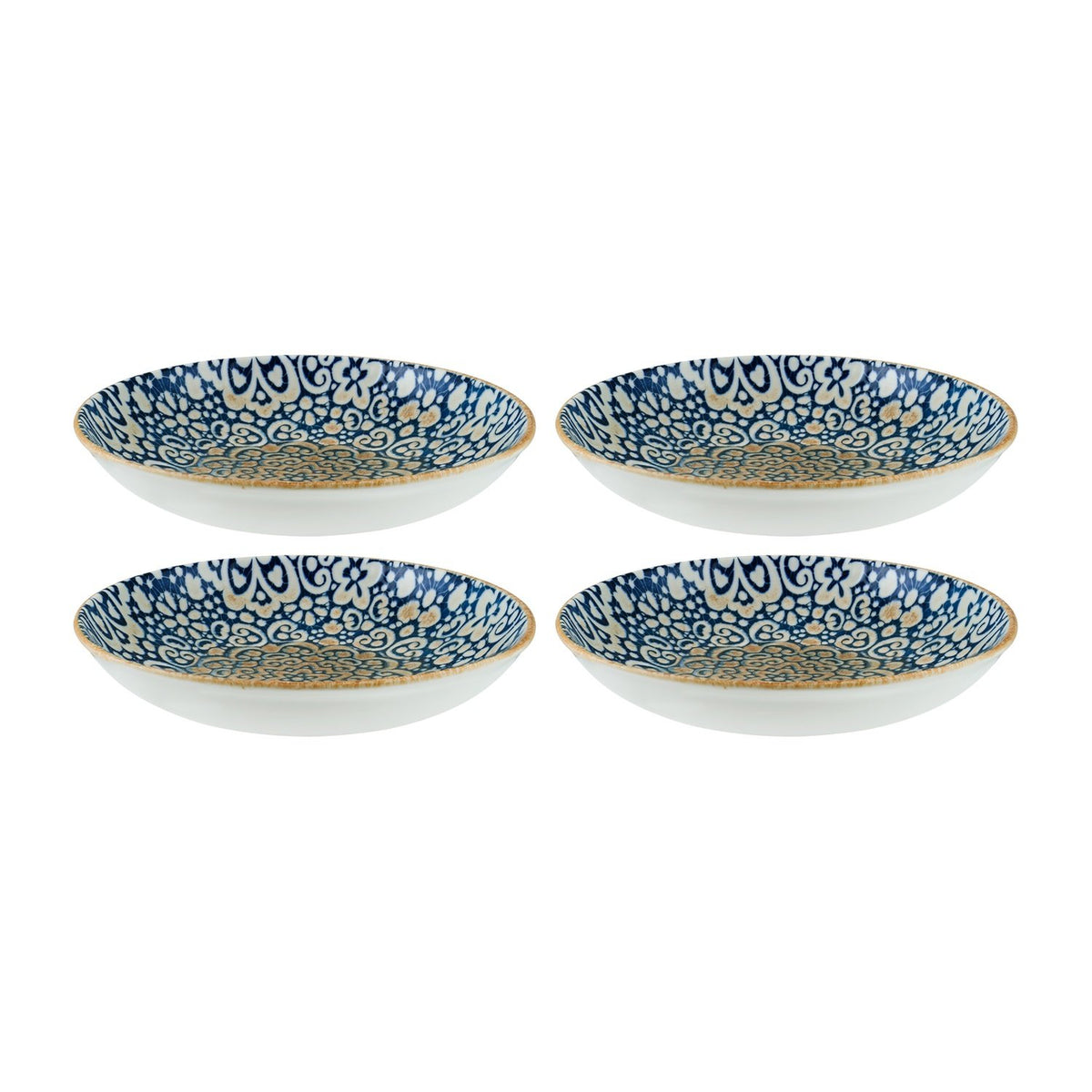 Bonna China Española dia.9" h:2" 34 oz. Round Decorated Porcelain Bowl (Set of 4)