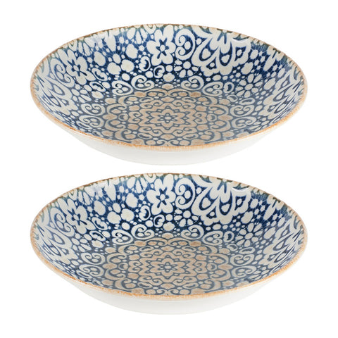 Bonna China Española dia.10" h:2" 44 oz. Round Decorated Porcelain Bowl (Set of 2)