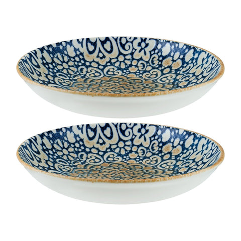 Bonna China Española dia.11" h:2.5" 57 oz. Round Decorated Porcelain Bowl (Set of 2)