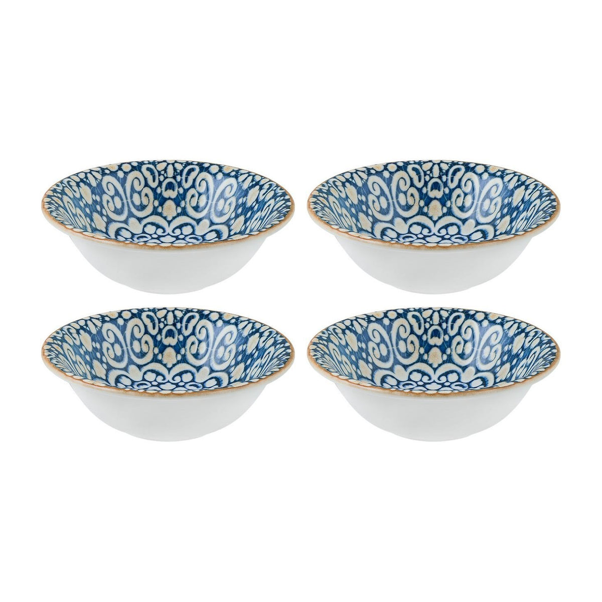 Bonna China Española dia.6.25" h:2" 13 oz. Round Decorated Porcelain Bowl (Set of 4)