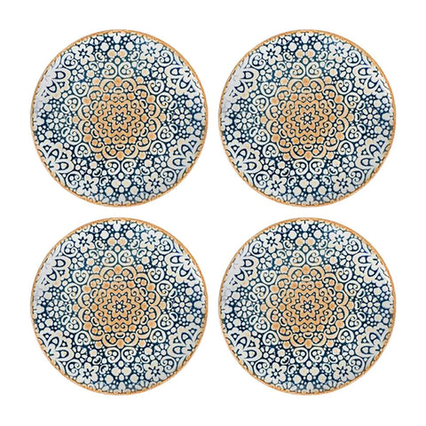 Bonna China Española dia.8.25"  Round Decorated Porcelain Plate (Set of 4)