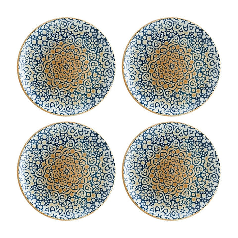 Bonna China Española dia.12"  Round Decorated Porcelain Plate (Set of 4)