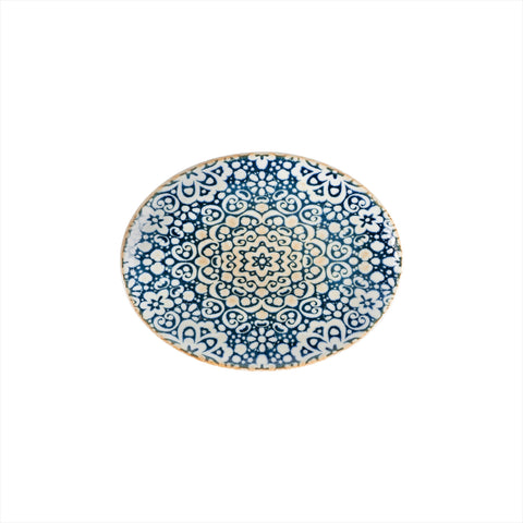 Bonna China Española 9.75" x 7.5" x h:1" Oval Decorated Porcelain Platter (Set of 2)