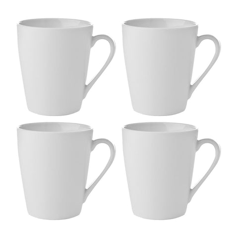 Round White Porcelain Mug dia.3.25" h:3.75" 9 oz. (Set of 4)