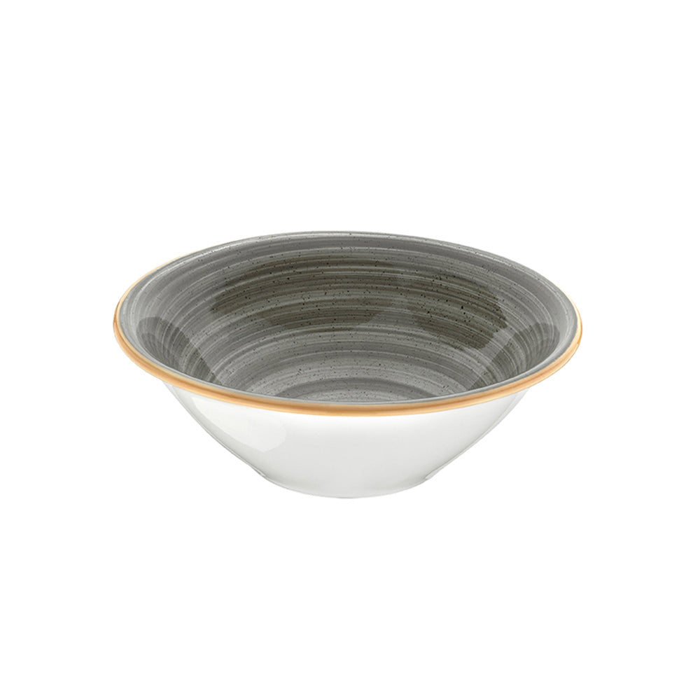 Bonna China Gris dia.6.25" h:2" 13 oz. Round Grey Porcelain Bowl (Set of 4)