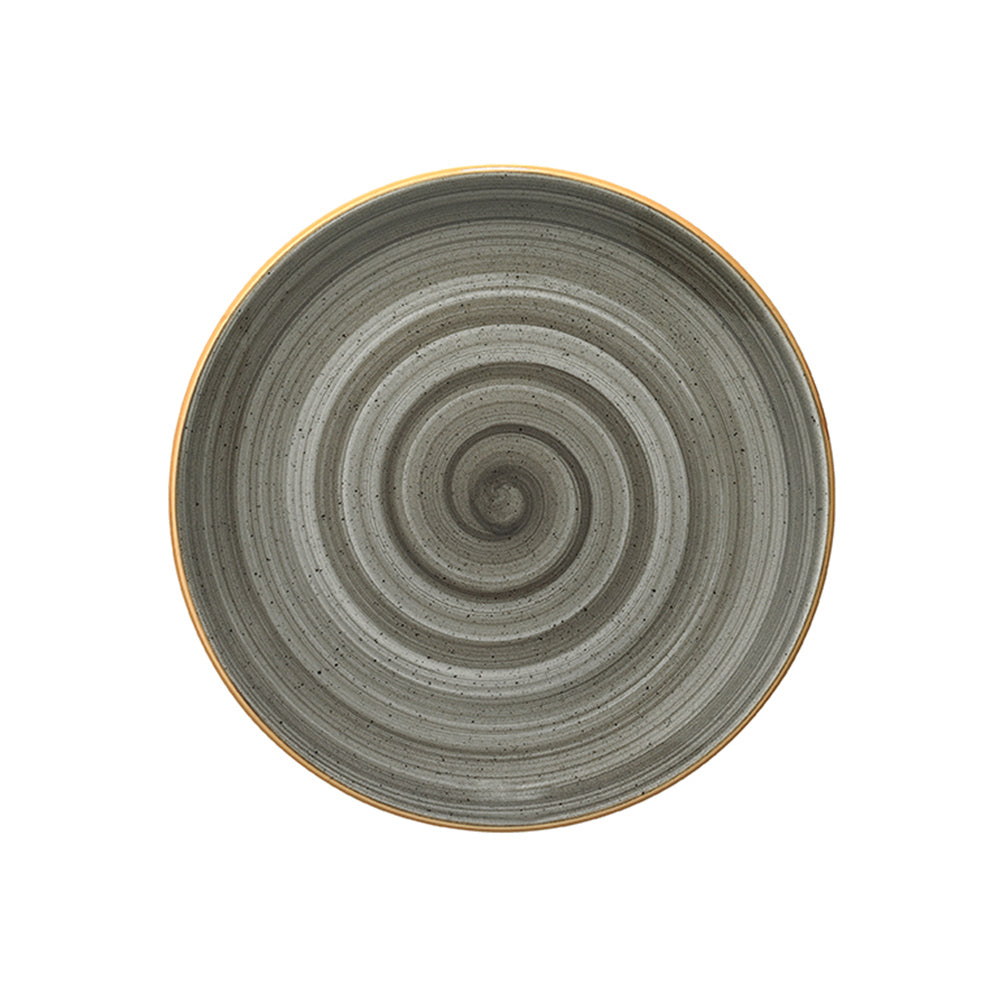 Bonna China Gris dia.6.75"  Round Grey Porcelain Plate (Set of 4)