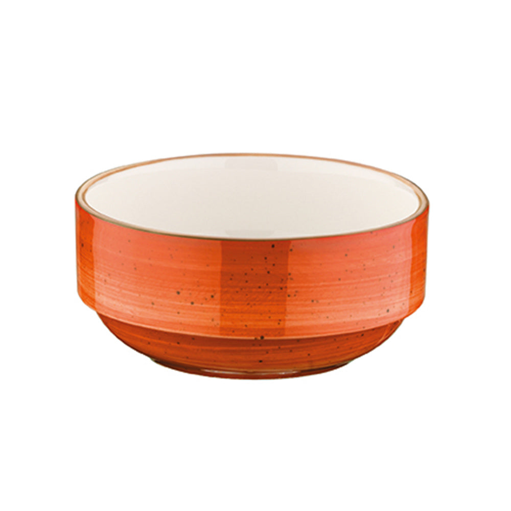 Bonna China Sienna dia.5.5" h:2.5" 17 oz. Round Terracotta Porcelain Bowl (Set of 4)