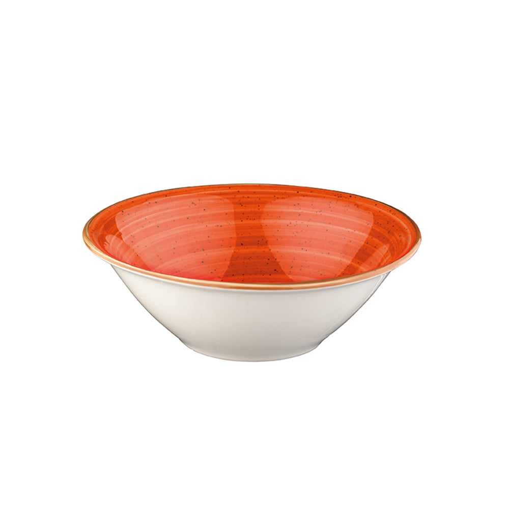 Bonna China Sienna dia.6.25" h:2" 13 oz. Round Terracotta Porcelain Bowl (Set of 4)