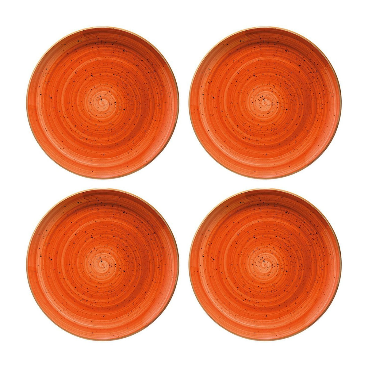 Bonna China Sienna dia.6.75"  Round Terracotta Porcelain Plate (Set of 4)