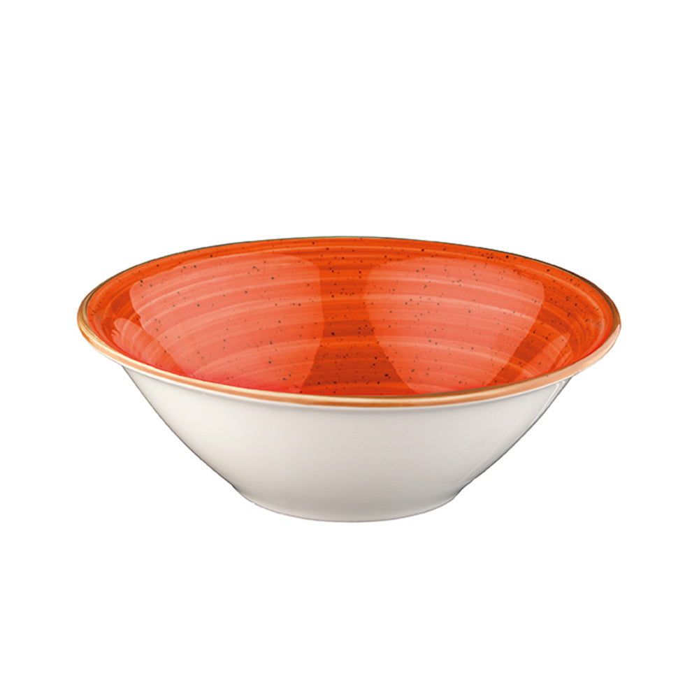 Bonna China Sienna dia.7" h:2.5" 23 oz. Round Terracotta Porcelain Bowl (Set of 4)