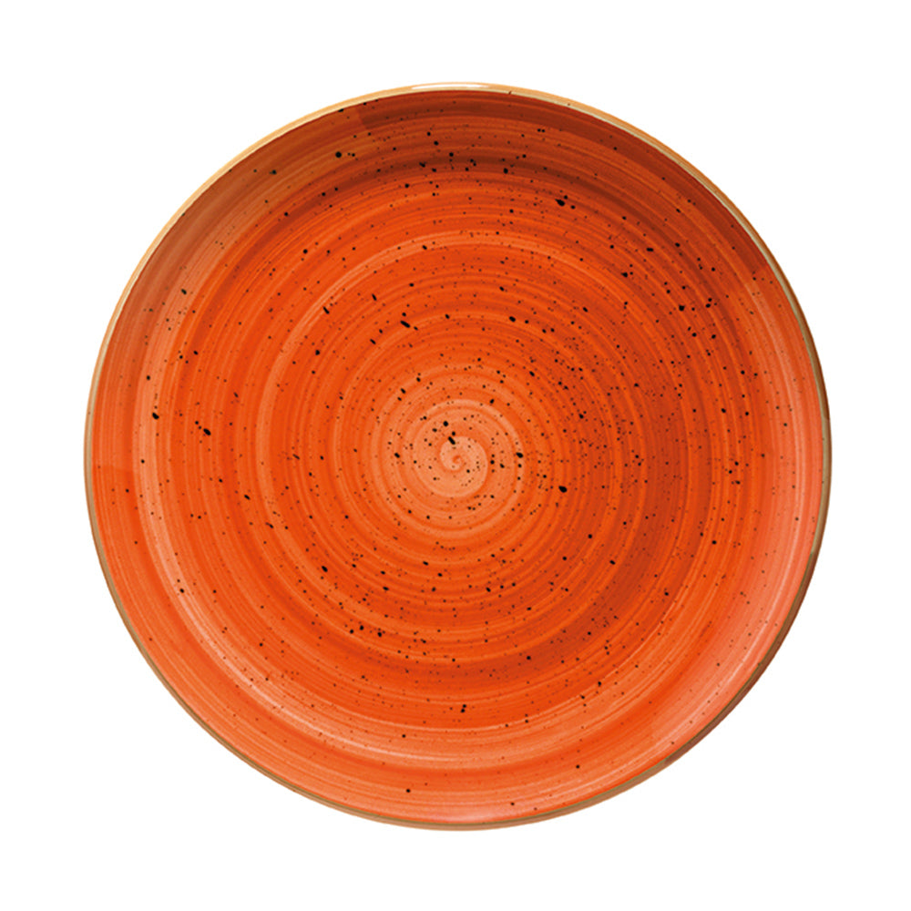 Bonna China Sienna dia.8.25"  Round Terracotta Porcelain Plate (Set of 4)