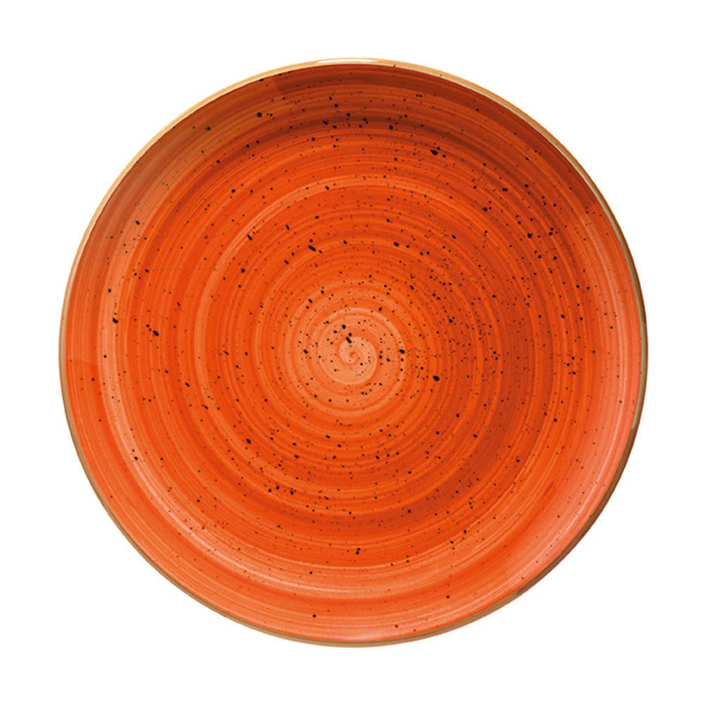 Bonna China Sienna dia.9"  Round Terracotta Porcelain Plate (Set of 4)