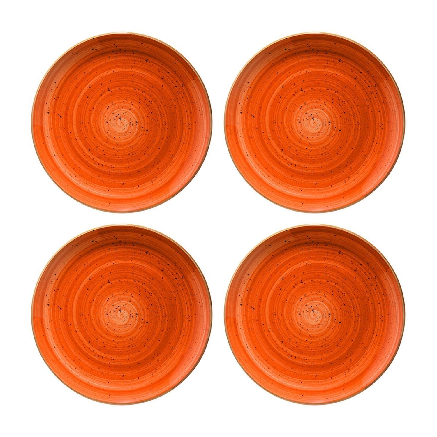 Bonna China Sienna dia.10.5"  Round Terracotta Porcelain Plate (Set of 4)