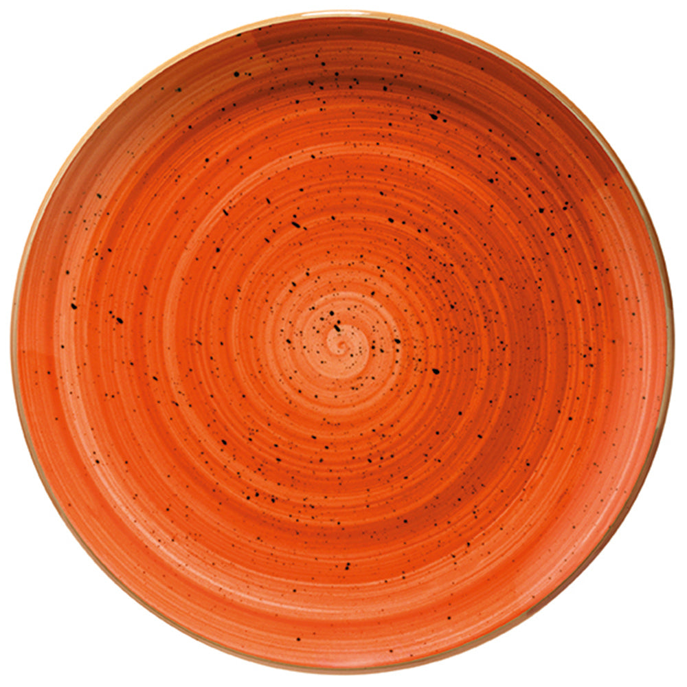 Bonna China Sienna dia.12"  Round Terracotta Porcelain Plate (Set of 4)