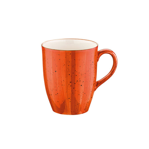 Bonna China Sienna dia.3.25" h:4.25" 11 oz. Round Terracotta Porcelain Mug (Set of 4)