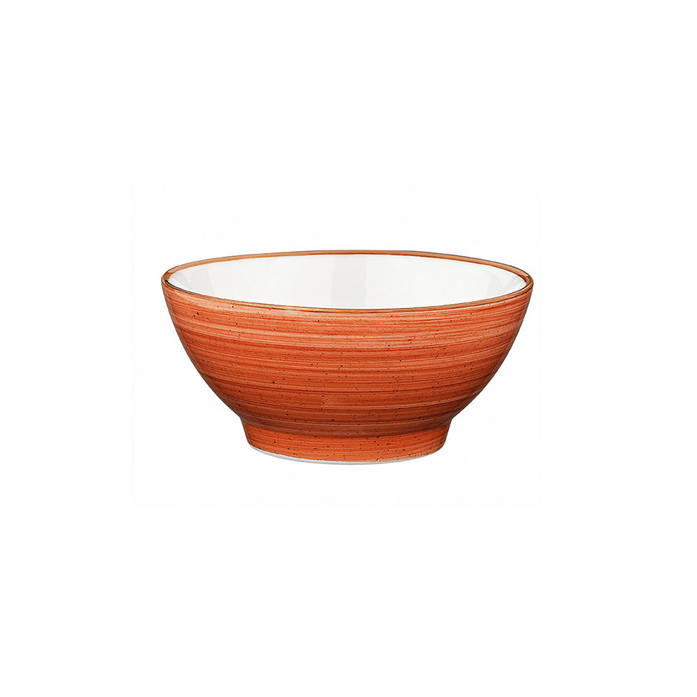 Bonna China Sienna dia.4.75" h:2.25" 10 oz. Round Terracotta Porcelain Bowl (Set of 4)