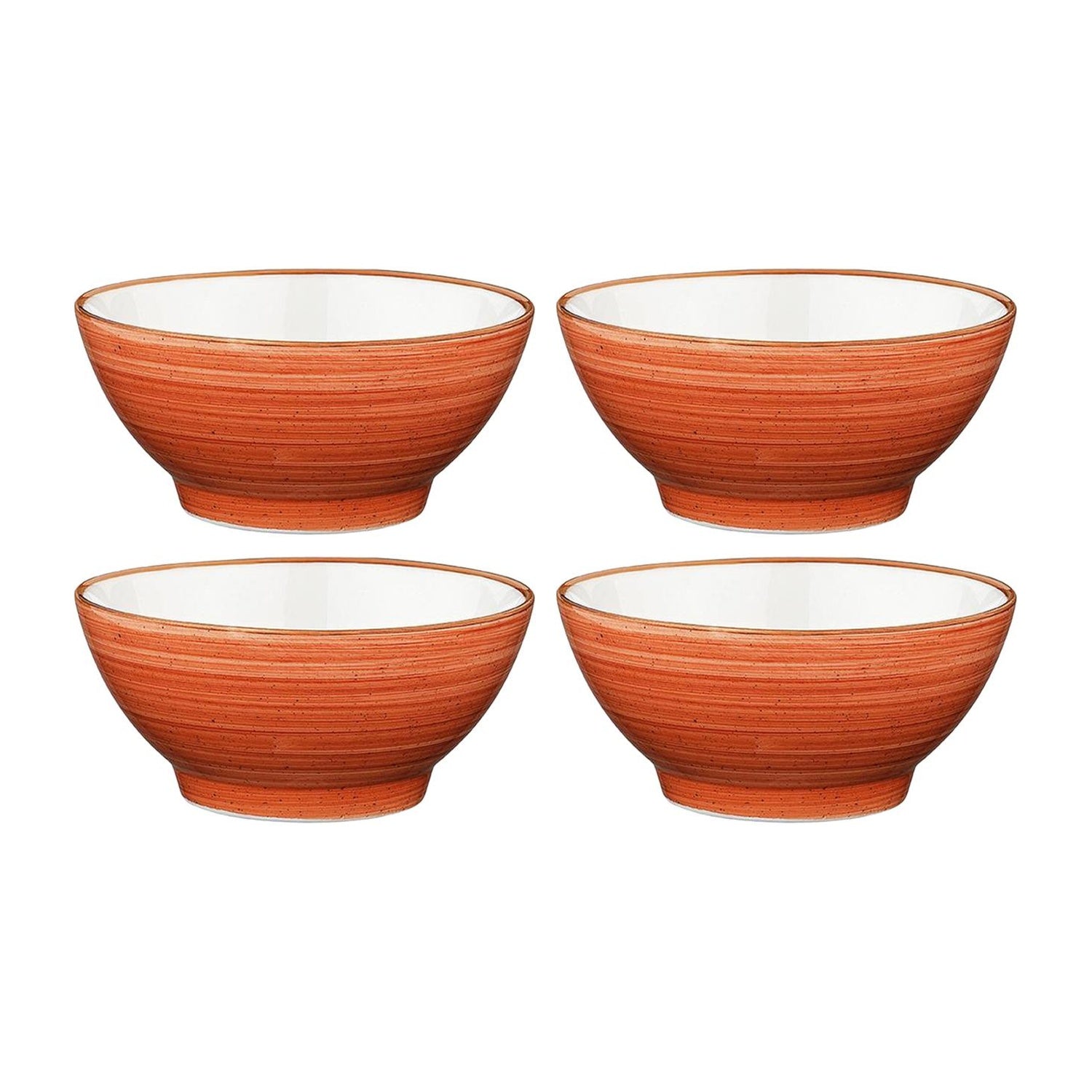 Bonna China Sienna dia.4.75" h:2.25" 10 oz. Round Terracotta Porcelain Bowl (Set of 4)