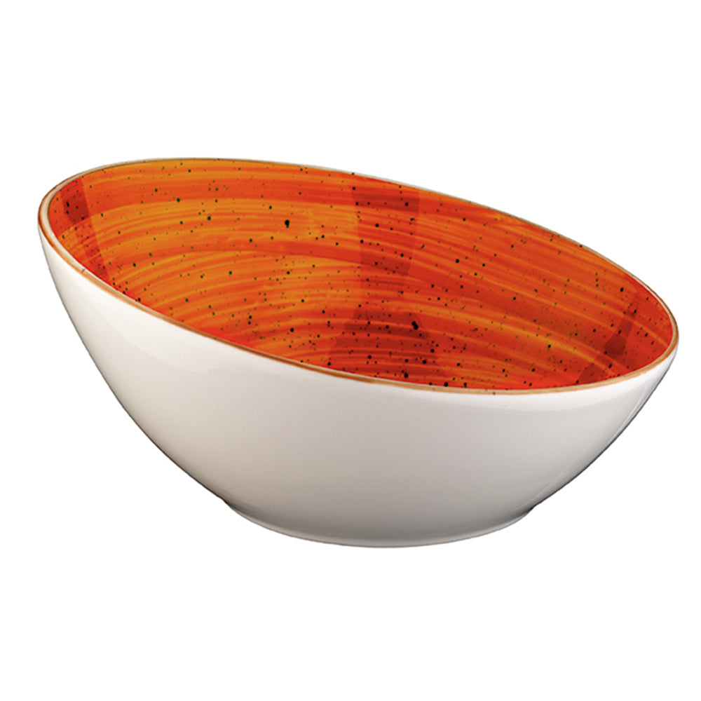 Bonna China Sienna dia.8.75" h:3" 29 oz. Round Terracotta Porcelain Bowl