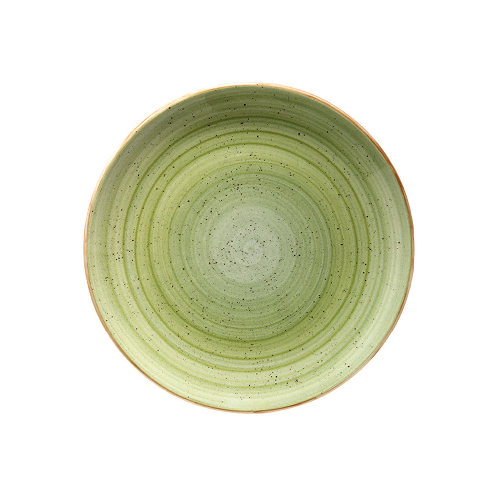 Bonna China Natura dia.6.75"  Round Green Porcelain Plate (Set of 4)