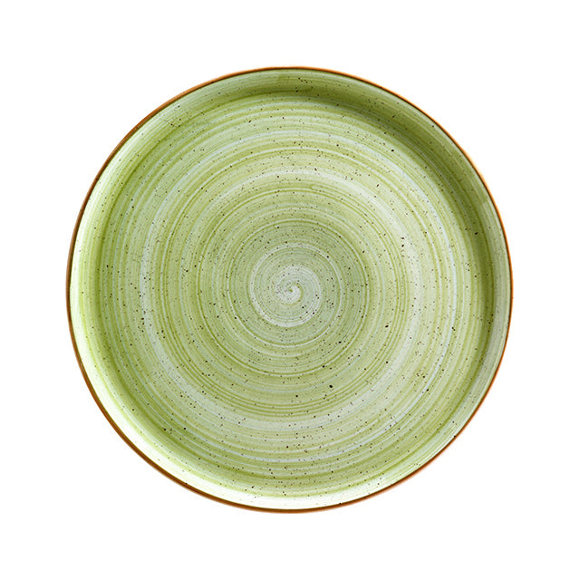 Bonna China Natura dia.12.75"  Round Green Porcelain Plate