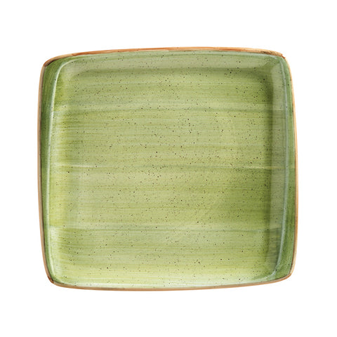 Bonna China Natura 8.5" x 8"  Square Green Porcelain Plate (Set of 2)