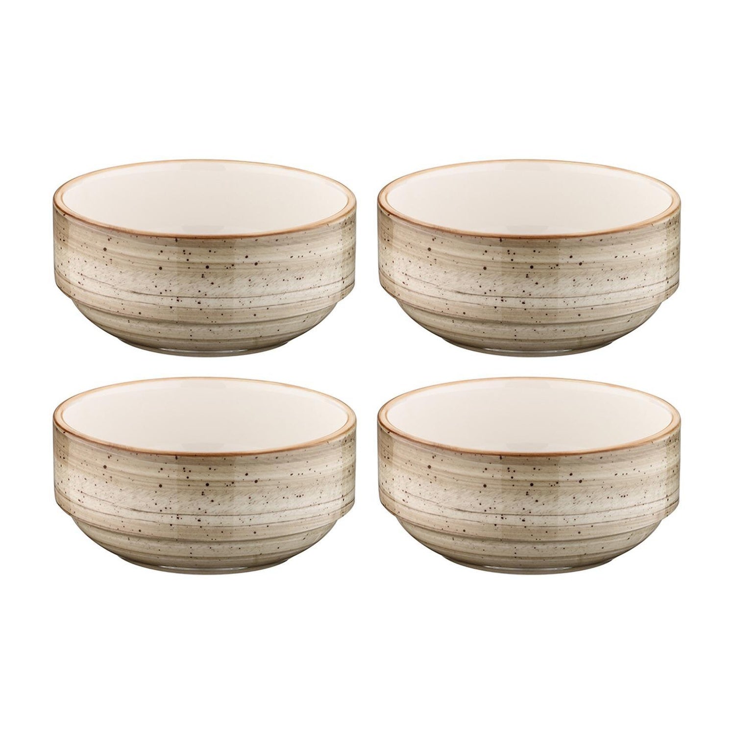 Bonna China Earth dia.2.25" h:1" 1 oz. Round Brown Porcelain Ramekin (Set of 4)