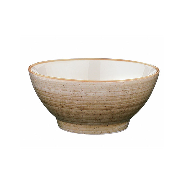 Bonna China Earth dia.5.5" h:2.75" 15 oz. Round Brown Porcelain Bowl (Set of 4)