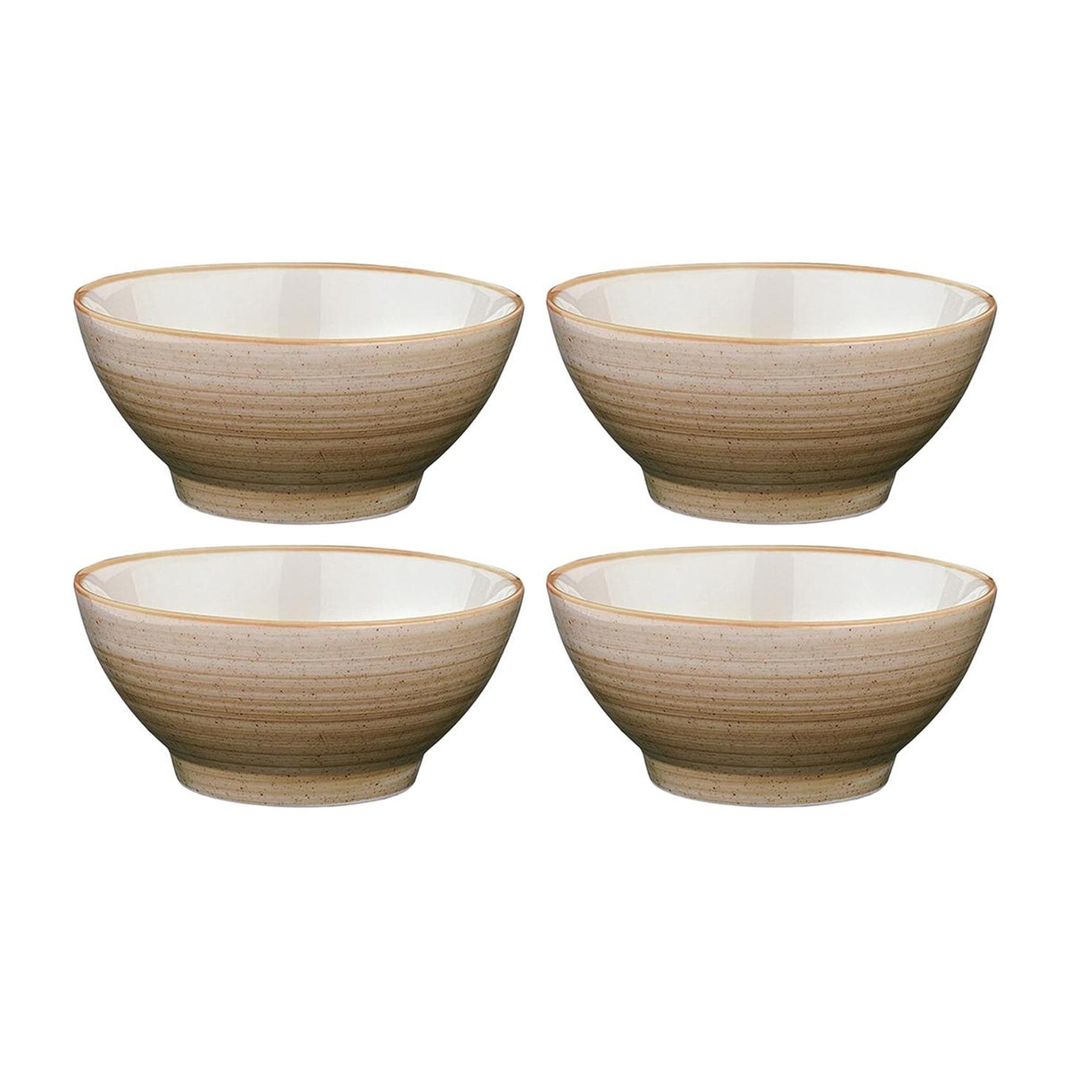 Bonna China Earth dia.5.5" h:2.75" 15 oz. Round Brown Porcelain Bowl (Set of 4)